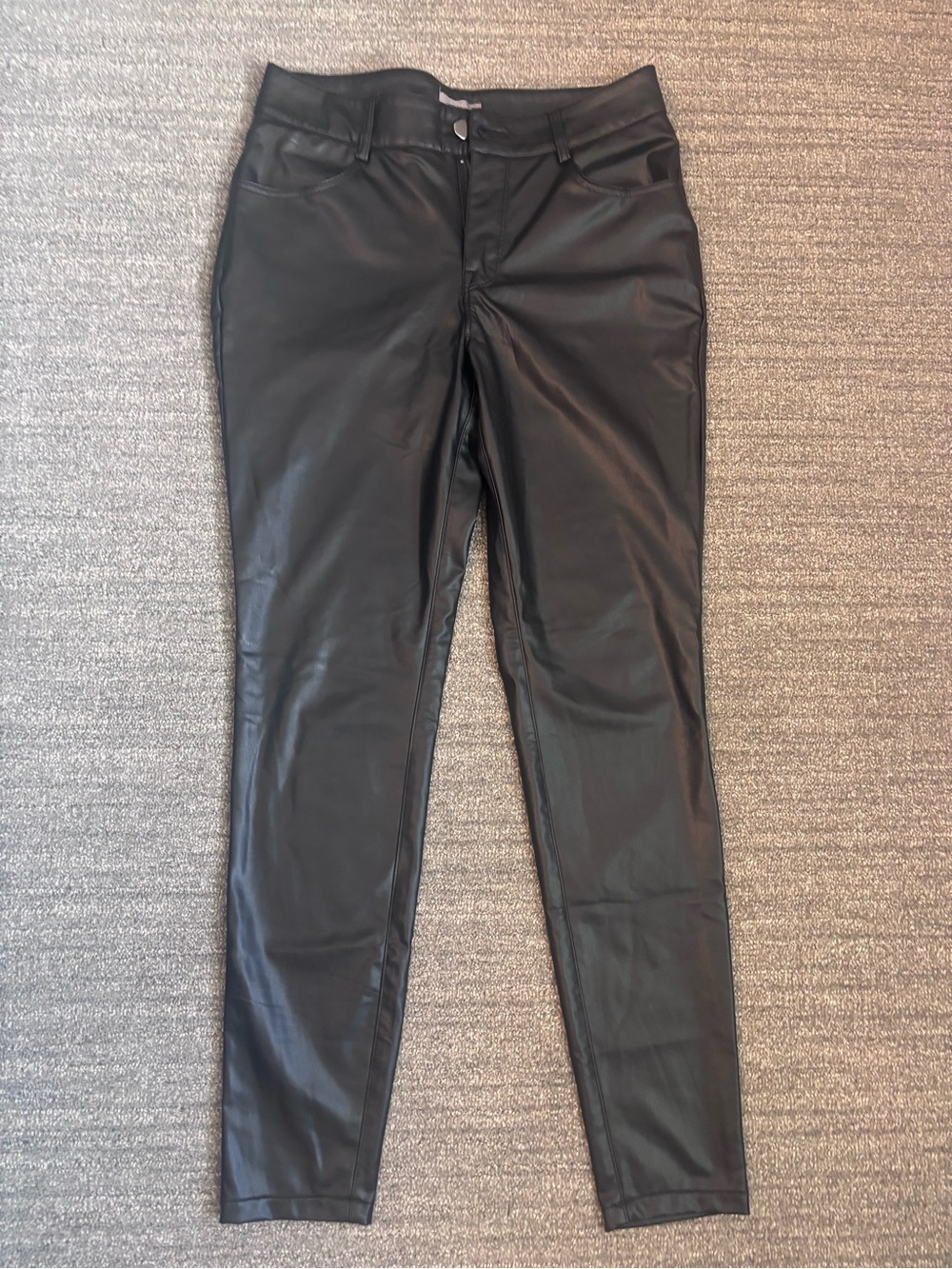 Black Faux Leather Women’s Jeans